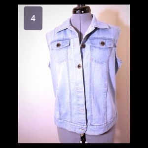 Light blue denim vest